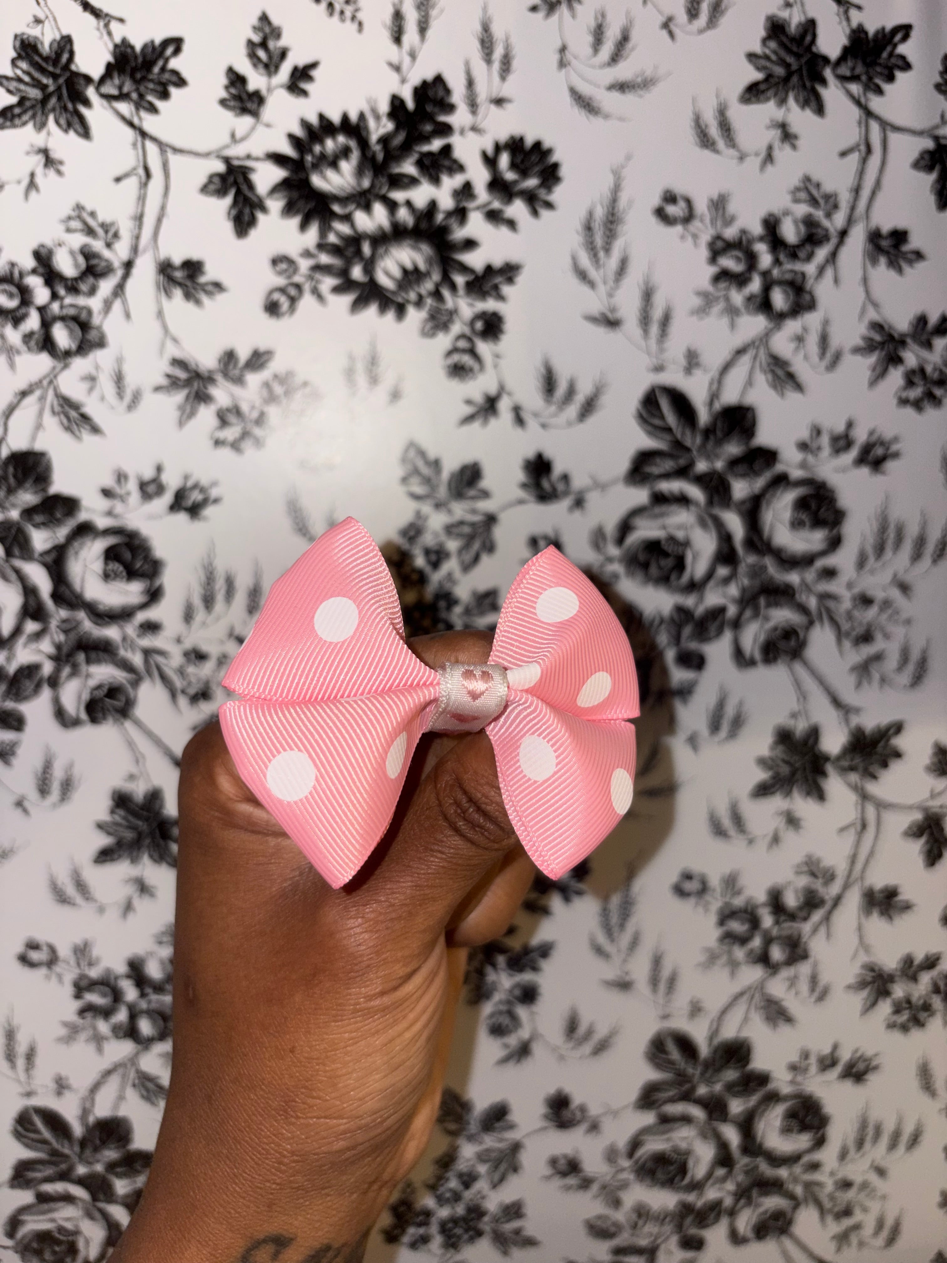 Lil Pink Polka Bow