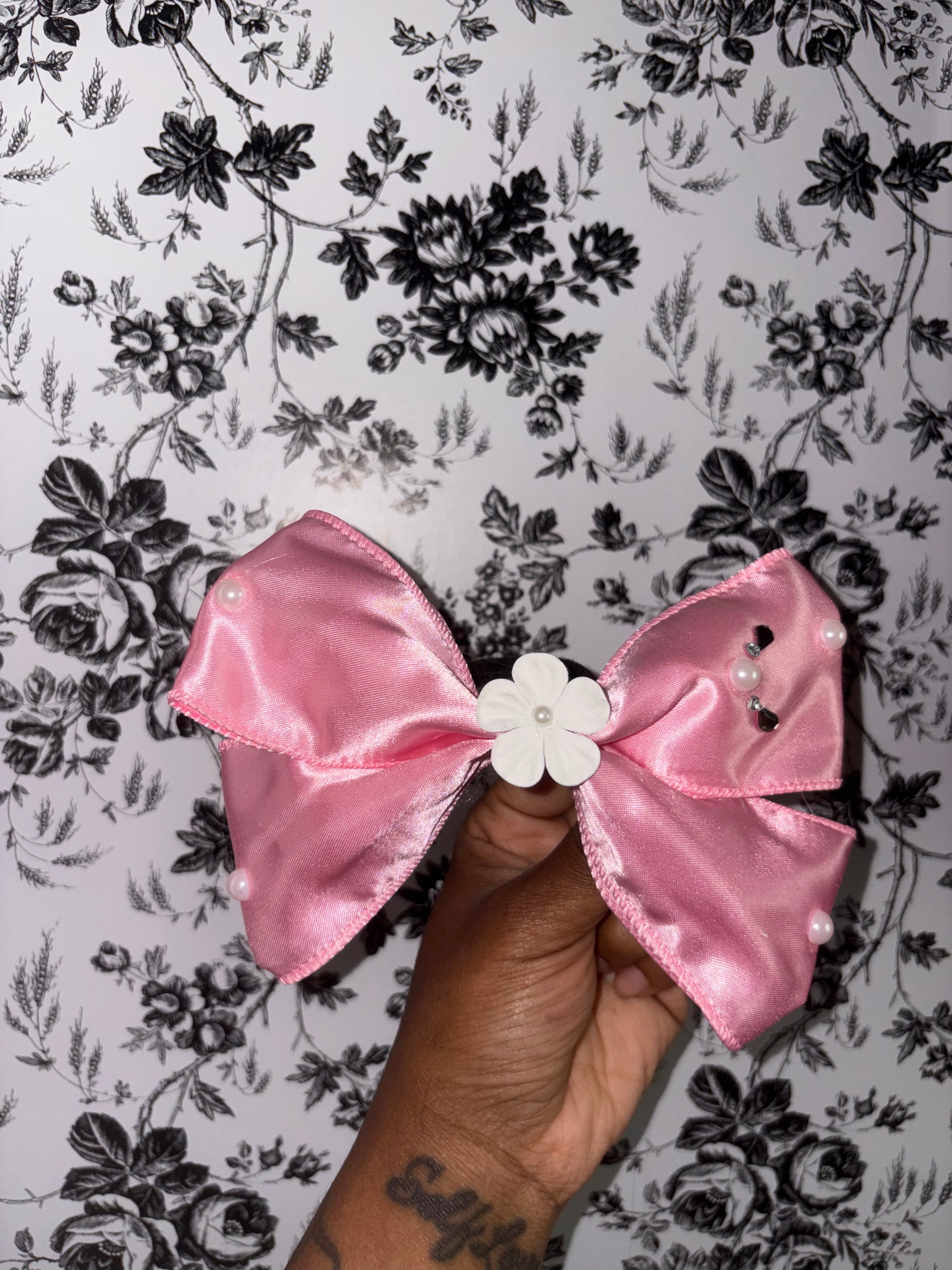Satin Flower Bow